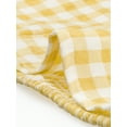 thumbnail image 5 of DARING DIVA Women's Summer Puff Sleeve Smocked Crop Gingham Blouses S Yellow, 5 of 6