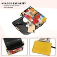 thumbnail image 4 of KUIFORTI Abstract Geometric Pattern Leather Crossbody Bag Fashion Medium Flap Crossbody Handbag with Chain Strap Leather Soft Shoulder Bag for Women for Work Shopping, 4 of 7