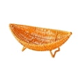 thumbnail image 2 of DAMAI Hand Woven Boat Shaped Fruit Basket, Natural Rattan Hand‑Braided Decorative Tray for Kitchen Countertop Dining Table Coffee Table Living‑Room Fruit Snack Bread Storage Organizer, 2 of 7