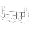 thumbnail image 2 of Over The Door Hook Rack With Smooth Surface, Fashionable Design For Regular Clothes, Multi-purpose Hooks With Space Saver Organizer Ideal For Coats Hats Purses, Solid Stainless Steel Construction, 2 of 7