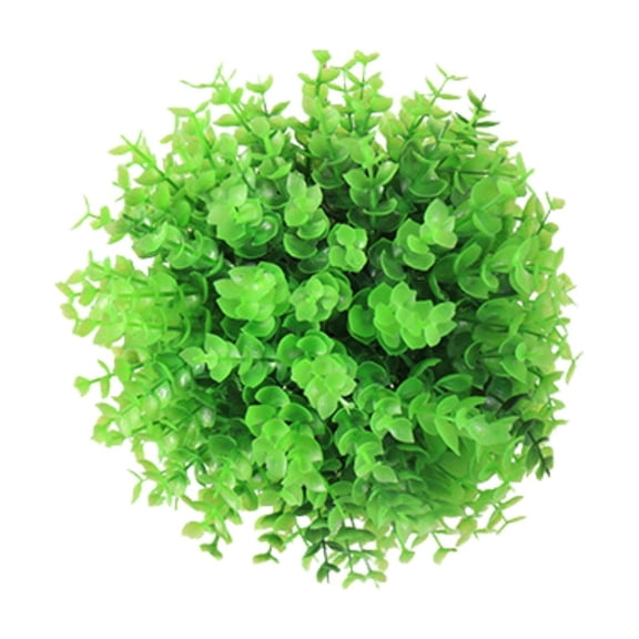 7.9" Artificial Eucalyptus Topiary Ball, UV Resistant Fake Plant Boxwood Sphere for Outdoor Decor, Plastic Greenery Ball for Garden, Porch, Patio, 1 Pcs