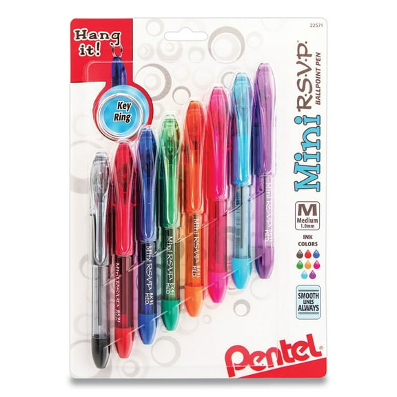 Mini R.s.v.p. Ballpoint Pen, Stick, Medium 1 Mm, Assorted Ink And Barrel Colors, 8/pack | Bundle of 2