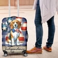 thumbnail image 4 of Patriotic Beagle 4th of July Independence Paws Travel Luggage Cover Beagles Dog Lover Gifts Idea Suitcase Dust Protective Decor - 02010, 4 of 5