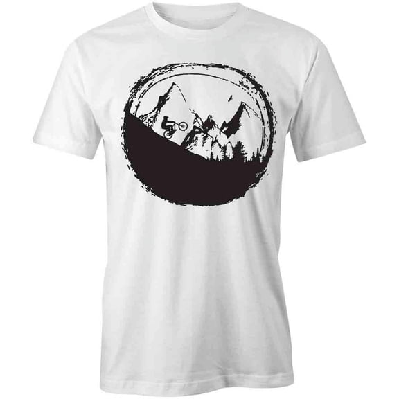 Mountain Biking T-Shirt | Cool Cycling White Tee Gift