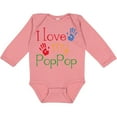 thumbnail image 3 of Inktastic Poppop Grandkids Handprints Boys or Girls Long Sleeve Baby Bodysuit, 3 of 5