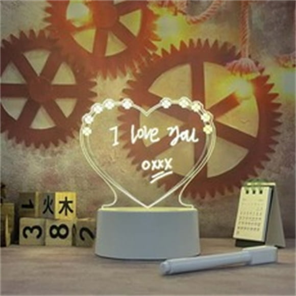 Suncoda Note Board, Note Board LED Night USB Message Board Holiday with Pen Children Girlfriend Decoration,Children's Night Writing Lamp 1Ml