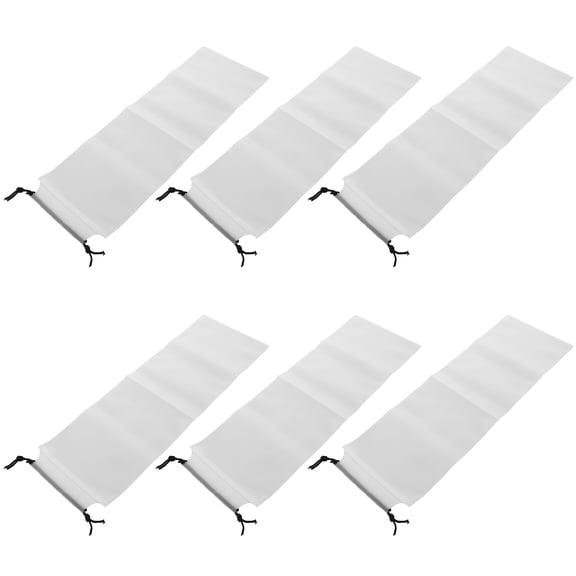 GOOHOCHY 6Pcs Transparent Rectangular Umbrella Storage Bags Waterproof Portable for Folding Umbrellas Rainy Days Travel