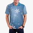 thumbnail image 1 of Balery Snowflakes1 Camisa Polo de Hombre con Estampado, de Manga Corta y Tejido Medio, Camisa Tipo Golf Polo-Small, 1 of 6
