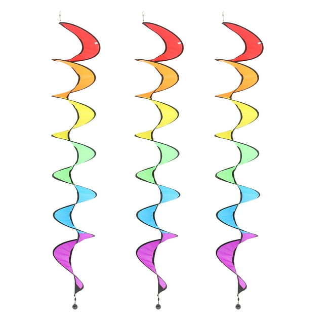 3 piezas colgante espiral arcoíris viento molino de viento giratorio colorido viento tienda de campaña jardín decoración de césped al aire libre