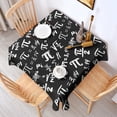 thumbnail image 2 of Math Equations Pi Symbols Black Pattern Square Tablecloth,Waterproof Square Table Cover,Wipeable Spillproof Washable Table Cover for Home Kitchen Party Decor 42"X42"(107x107cm), 2 of 6