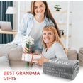 thumbnail image 2 of Grandma Birthday Gifts, Flannel Blanket Gifts for Grandma, Grandma Gifts Ideas, Grandma Gifts for Mothers Day Christmas, Super Soft Throw Blanket for Grandma 50" x 60", Grey, 2 of 6