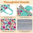 thumbnail image 4 of Pioneer Flower Floral Print Pattern Insulated Lunch Bag for Women & Adults,Large Portable Soft Cooler Lunch Bag,Thermal Food Storage Tote with Pearl Cotton,8.66L,8.75x5.75x9.5 Inch, 4 of 6