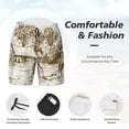 thumbnail image 3 of Haiem Plowed Field With Horses Mens Swim Trunks with Compression Liner 2 in 1 Swimming Shorts Stretch Swimwear Quick Dry,Board Shorts-Large, 3 of 9