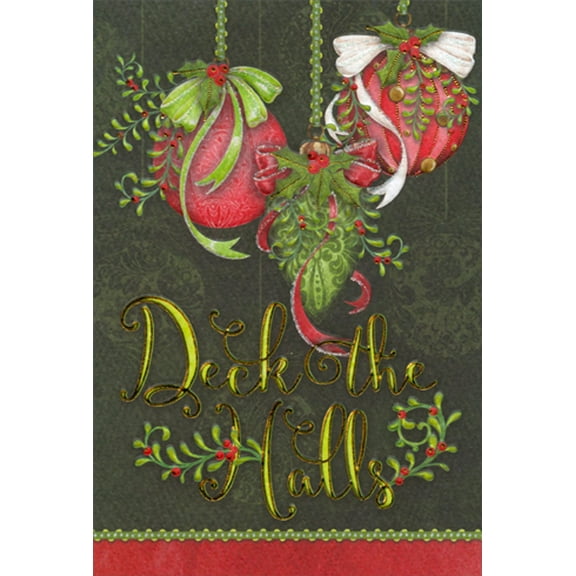 Pictura Deck The Halls Ornaments Christmas Card