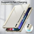 thumbnail image 4 of JETech Case for Samsung Galaxy Tab S9 Plus 12.4-Inch with S Pen Holder, Clear Transparent PC Back, Shockproof Tri-Fold Stand Tablet Cover, Auto Wake/Sleep (Beige), 4 of 6