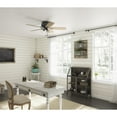 thumbnail image 6 of Hunter 52 inch Indoor Ceiling Fan with LED Lights - Black Ceiling Fan with Pull Chain, For Bedroom, Living Room, or Kitchen, Low Profile Mount, No Remote, 5 Blades - Shady Grove 52378, Matte Black, 6 of 16