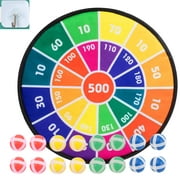 Large Dart Board for Kids, 28.7 Inch Board Game with 16 Sticky Balls (4 Color) and Hook, Safe Indoor Outdoor Toy Party Games for Boys Girls Age 3 4 5 6 7 8 9 10 11 12