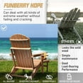 thumbnail image 6 of FUNBERRY Adjustable Folding Adirondack Chair with Retractable Ottoman, All Weather Fire Pit Chairs with Cup Holder, 6 of 9