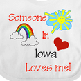 thumbnail image 4 of Inktastic Someone in Iowa Loves Me Boys or Girls Baby Bib, 4 of 4