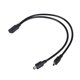 thumbnail image 1 of USB C Female to Double Mini USB 5Pin Male Splitter Extension Charging Cable for Electronics Power Supply Accessories, 1 of 4