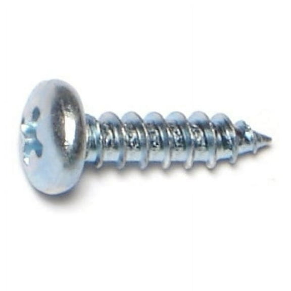 #8 x 5/8" Zinc Plated Steel Phillips Pan Head Sheet Metal Screws SMSPS-259