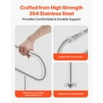 thumbnail image 3 of VEVOR Toilet Safety Rail with Leg 31.5 In 300lb Load Capacity Stainless Steel Grab Bar, 3 of 9