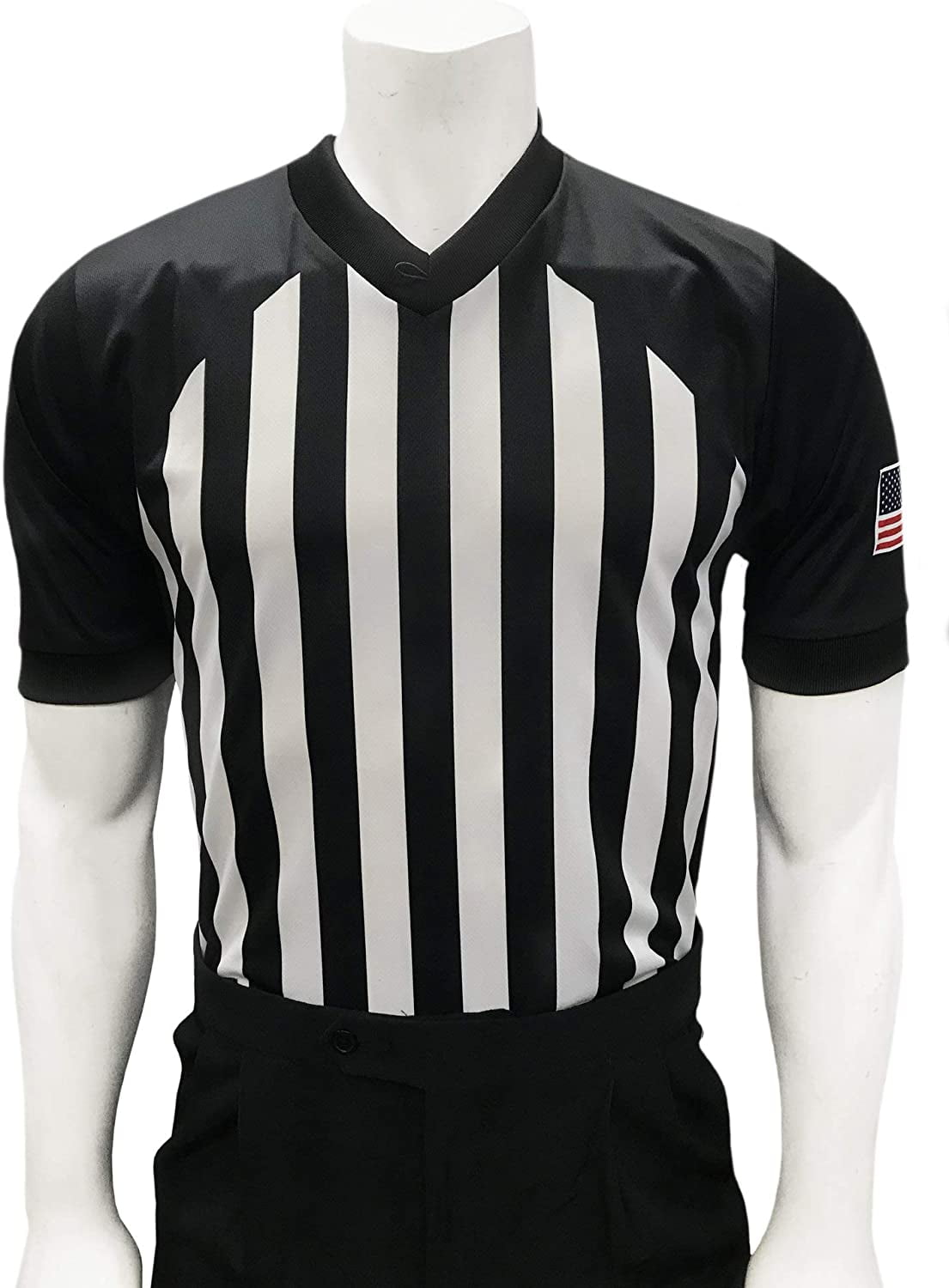Smitty Men's NCAA Body Flex Basketball Referee Shirt - Made in The USA (X-Large)