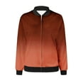 thumbnail image 5 of Goodtrade8 Womens Jacket Zip up Bomber Jacket Gradient Casual Pocket Women's Tops, 5 of 5