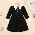 thumbnail image 5 of Younger Tree Toddler Baby Girl Black Dress Kid Halloween Sister Matching Outfits TuTu Dress for 3 Months-7T, 5 of 8