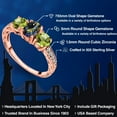 thumbnail image 2 of Gem Stone King 1.92 Ct Oval Blue Mystic Topaz Green Peridot 18K Rose Gold Plated Silver Ring (Size 8), 2 of 6