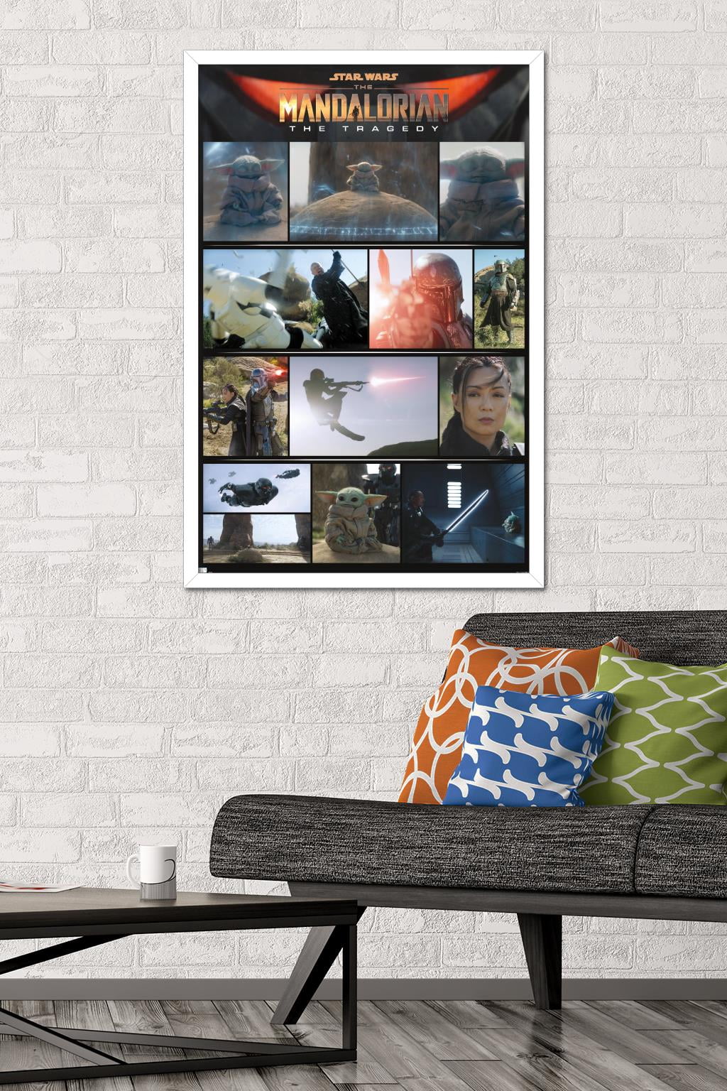 Star Wars: The Mandalorian Season 2 - Chapter 14 Grid Wall Poster, 22.375" x 34", Framed