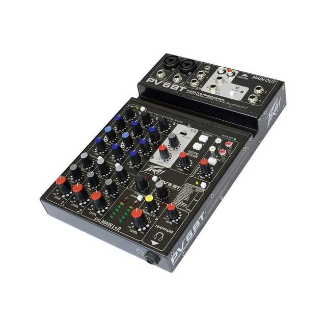 Peavey PV 6 BT Mélangeur Compact à 6 Canaux avec Bluetooth