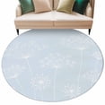 thumbnail image 6 of Blue Dandelion Round Rug 6ft Washable Circle Kitchen Rugs Non Slip Spring Modern Minimalist Country Flower Large Area Rug Indoor Floor Carpet for Bedroom Living Room Home Office Dining Room Nursery, 6 of 8
