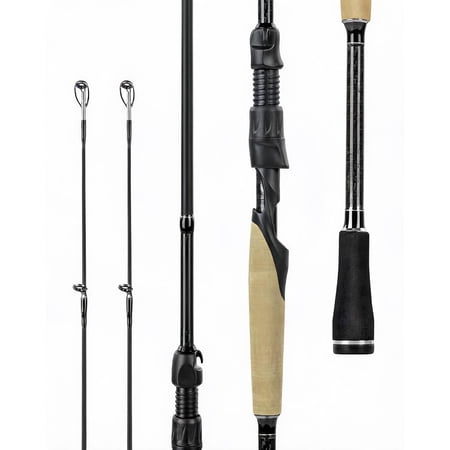 Twin-Tip Spinning Rod IM6 Graphite Blank Stainless Steel Frame Zirconium Oxide Guides 2-Piece with Extra Tip 6 0 MH Fast
