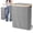 Stone, variant on CleverMade Lidded Single Hamper LUXE with Bamboo Frame & Removable Bags, Stone