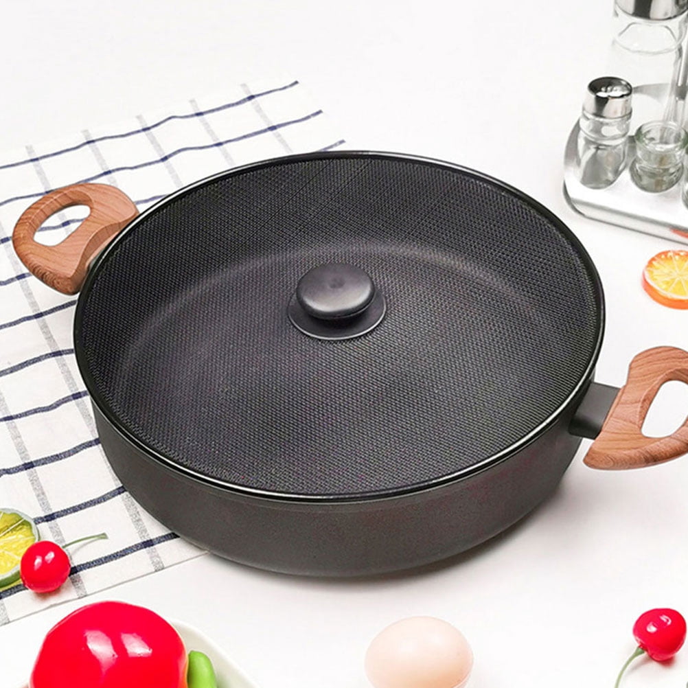 OUNONA Black Stainless Steel Stove Grease Shield - Kitchen Splash Guard for Stove Top, Easy to Clean and Protects Cooking Area