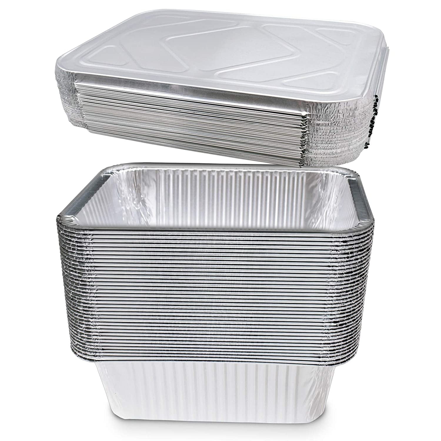 Karat Half Size Standard Aluminum Foil Deep Steam Table Pans - 100 Pcs