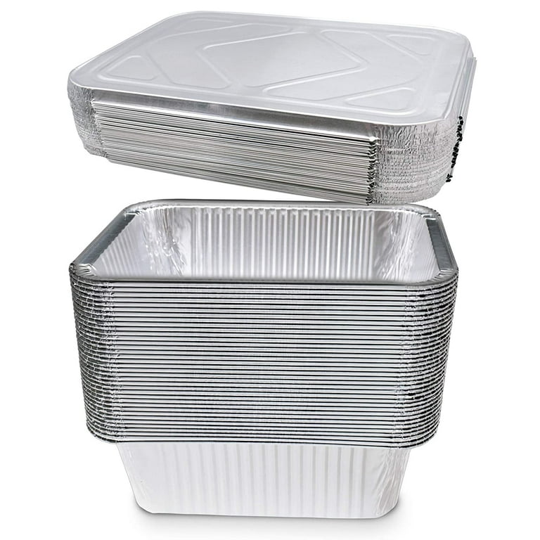 100 PC Aluminum Foil Lasagna Pan Disposable Loaf Bread Container Baking Tins New