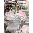 thumbnail image 4 of Outdoor Tablecloth with Umbrella Hole & Zipper, Pink Grey Palm Leaves Round Tablecloth 54 Inch, Summer Botanical Tropical Leaf Patio Table Cover Waterproof Table Cloth for Picnic/Party, 4 of 7