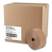 General Supply Gummed Kraft Sealing Tape, 3" Core, 2" x 600 ft, Brown, 12/Carton -UNV2163