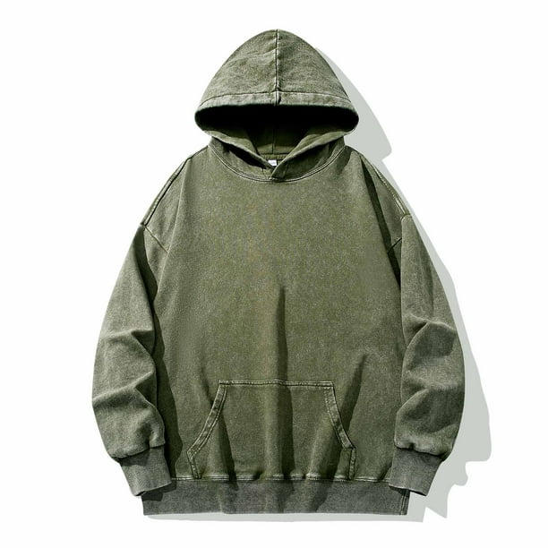 Sudadera con capucha para hombre, estilo informal, a la moda, con cuello redondo y bolsillo, de manga larga