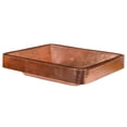 thumbnail image 2 of Premier Copper Products 19-in Rectangle Skirted Vessel Hammered Copper Sink in Polished Copper, 2 of 5