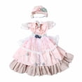 thumbnail image 1 of Ropa de moda para muñeca de simulación, vestido de estilo retro para muñeca de 24 pulgadas, tela suave, vestido hecho a mano para muñeca de niña de 60 Estilo E, 1 of 8
