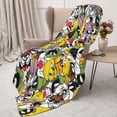 thumbnail image 3 of Looney Tunes Flannel Blanket Cozy Ultra-Soft Micro Throw Blanket For Bed Sofa Couch Car Office Camping Travel All Season Fleece Blanket 60"x50", 3 of 8