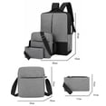 thumbnail image 2 of Backpack Three Piece Color Computer Business Bag Shoulder Men's Casual Matching Bag Workout Backpack for Men, 2 of 2