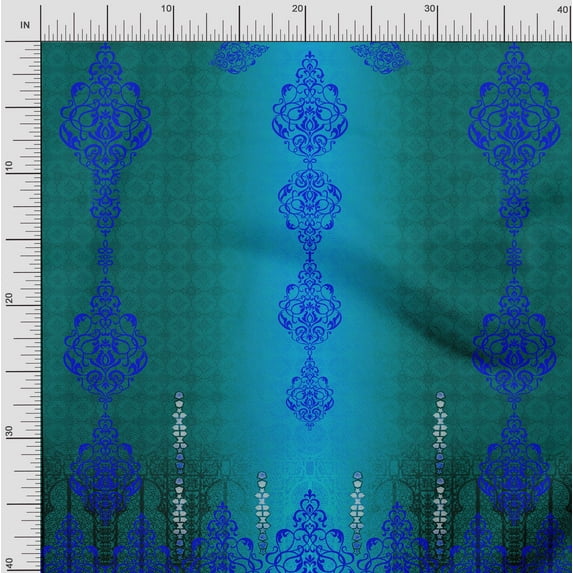 Soimoi Cotton Voile Fabric Paisley Panel Decor Fabric Printed Yard 56 Inch Wide