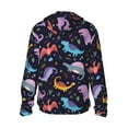 thumbnail image 3 of Balery Cartoon Dinosaur Men's Women's UPF 50+ Sun Protection Lightweight Hoodie Performance Long Sleeve Shirt for Fishing Running-Medium, 3 of 9
