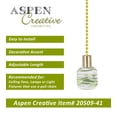 thumbnail image 3 of Aspen Creative 20509-42, 12" Clear with Green Grain Glass Knob with Pull Chain in Copper, 2 Pack, 3 of 8