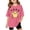 Hot Pink, variant on Children Graphic T Shirt Casual Loose Fit Short Sleeve Tee With Print Comfortable Blend Top For Kids Toddler And Youth Rare Too Toddler Girl