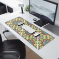 thumbnail image 2 of Pretty Mandala Mouse Mat: Cute Design, Non-Slip Rubber Base, Stitched Edge, Waterproof - Beautify Your Office Space, Small Size 31.5x11.8 Inch, 2 of 7